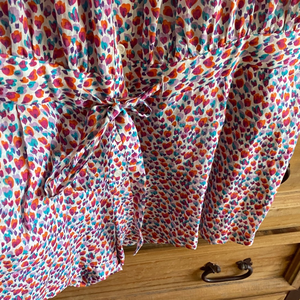Zara Multicolor Heart Pattern Top - Picture 7 of 16